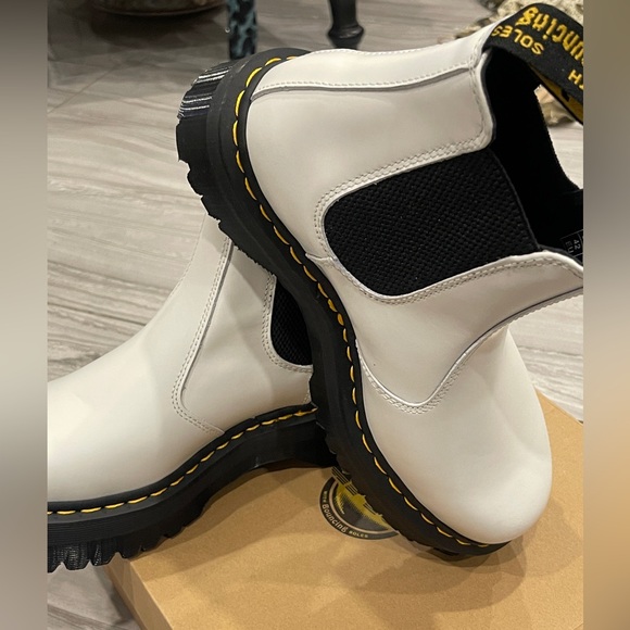 Dr. Martens 2976 Quad White Boots - Picture 8 of 9